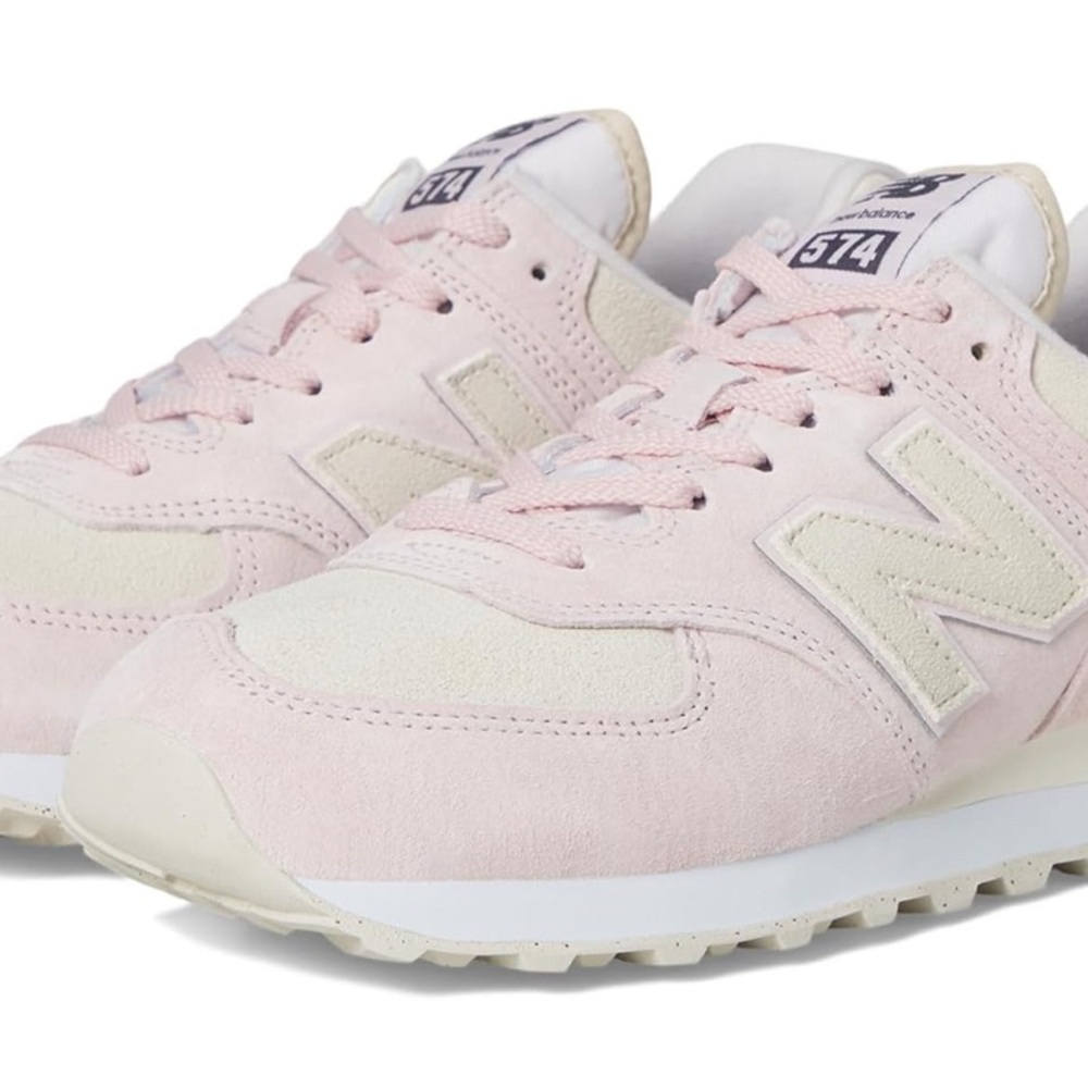 New Balance Light Pink and Cream Sneakers